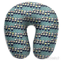 Travel Pillow Sushi! Memory Foam U Neck Pillow for Lightweight Support in Airplane Car Train Bus - B07VD3WJSK